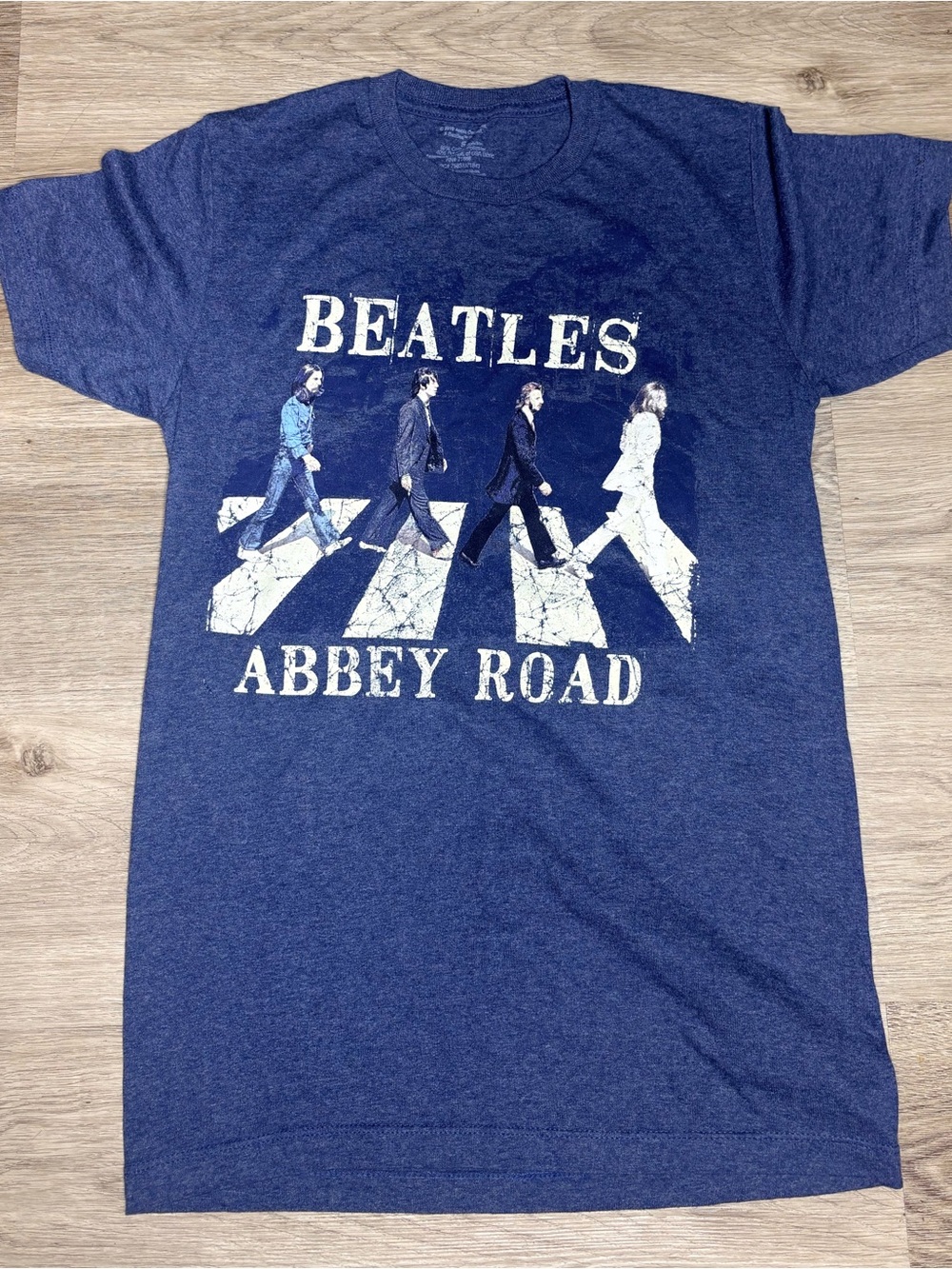 The Beatles Abbey Road Graphic Tee Blue Size Small Band Shirt